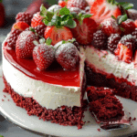 Red Velvet Strawberry Cheesecake