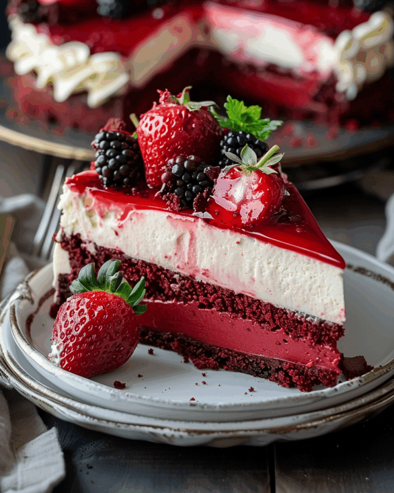 Red Velvet Strawberry Cheesecake