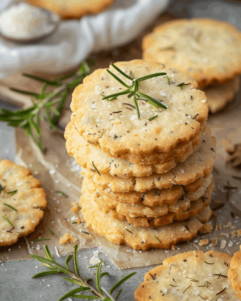 Savory Shortbread Cookies with Rosemary