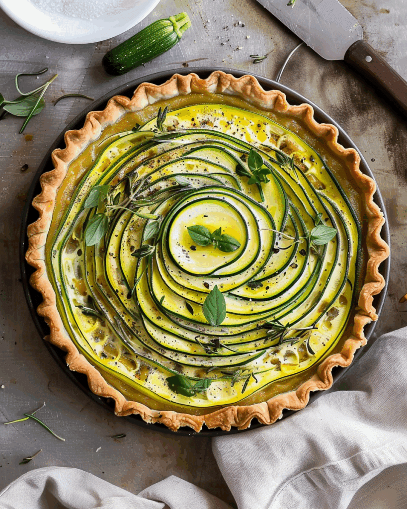 Zucchini Tart with Goat Cheese