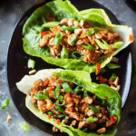 Easy Chinese Lettuce Wraps with Peanut Sauce