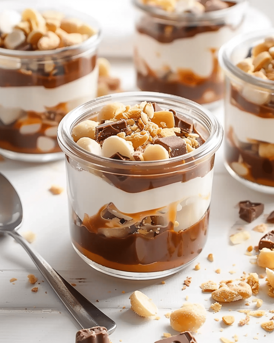 Snickers‑style Verrines