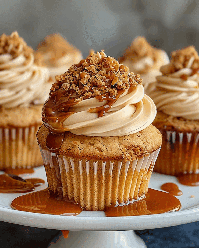 Churro Caramel Crunch Cupcakes