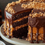 Chocolate Caramel Toffee Crunch Cake