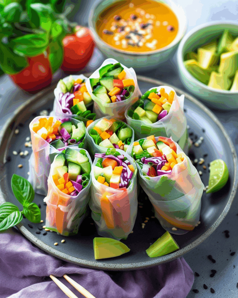 Rainbow Veggies Rice Paper Rolls