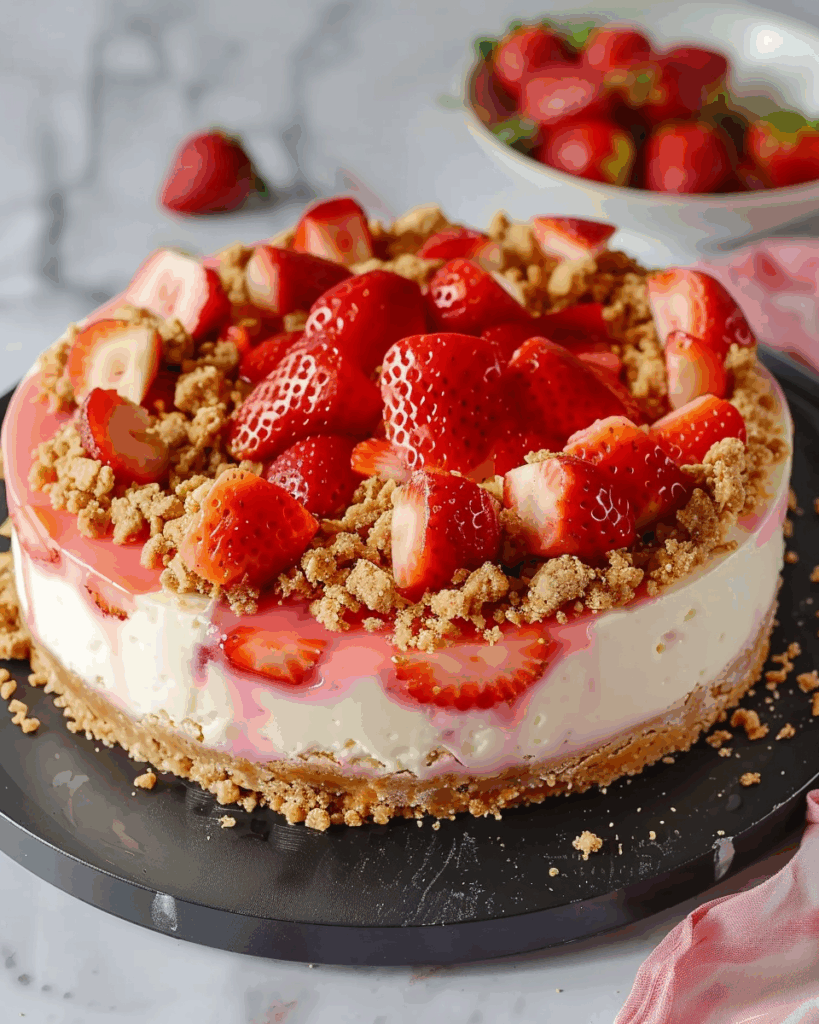 Strawberry Crunch Cheesecake