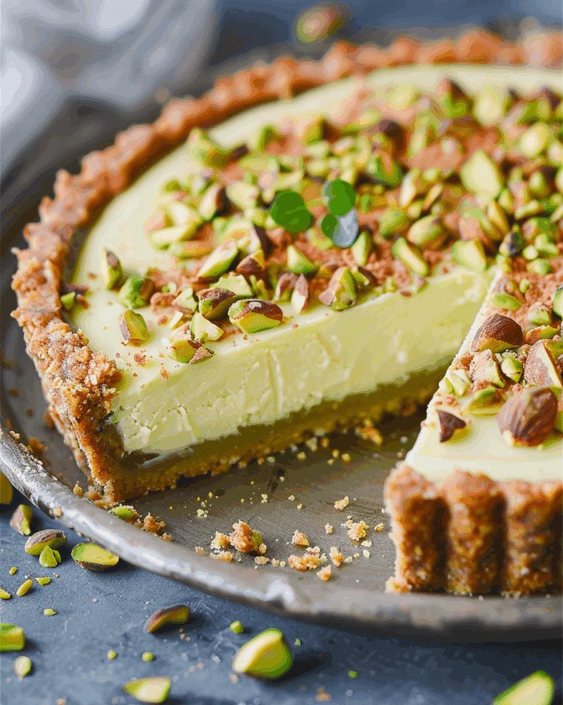 Vegan White Chocolate Pistachio Tart Recipe