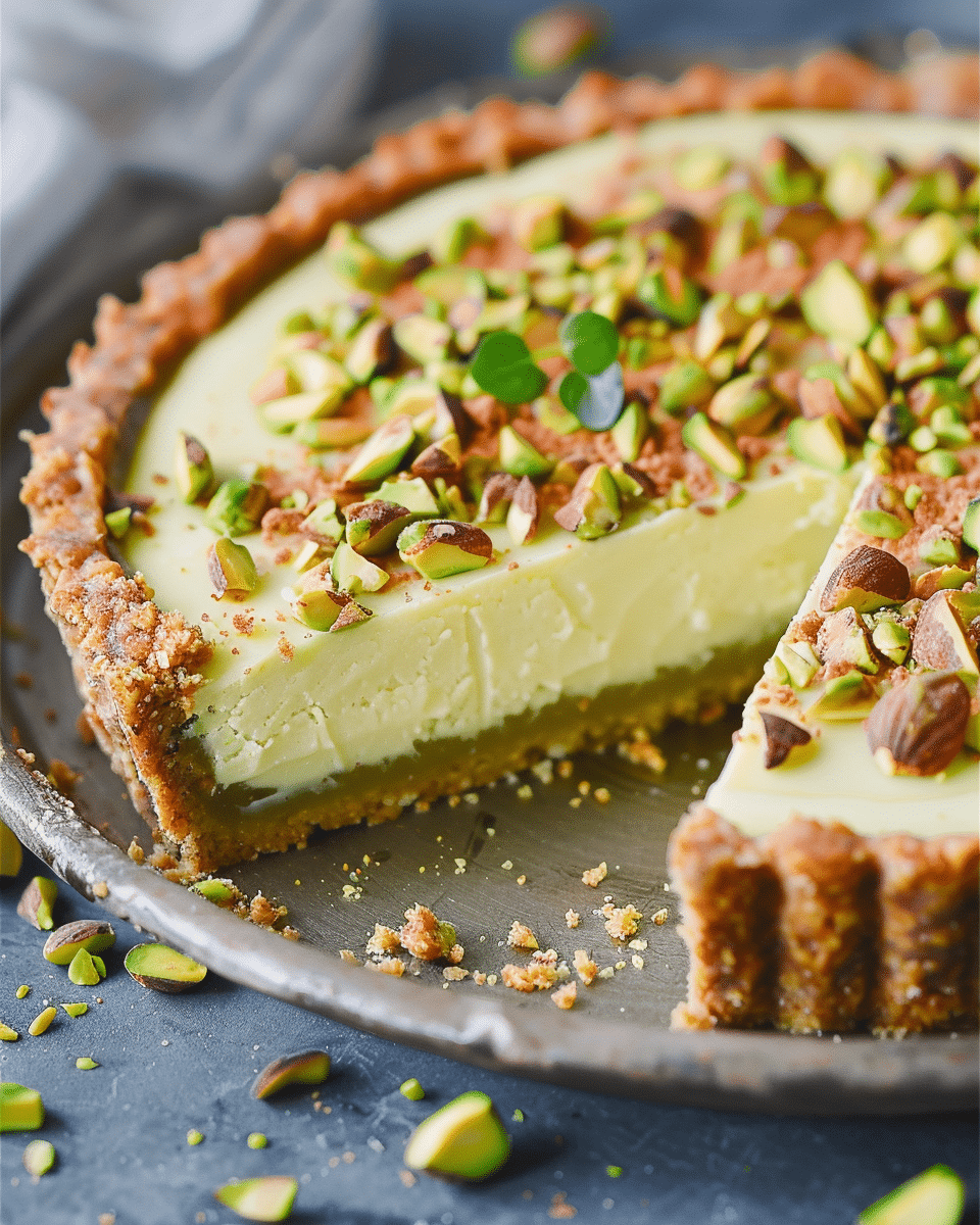 Vegan White Chocolate Pistachio Tart Recipe