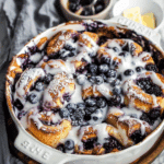Blueberry Cinnamon Roll Casserole