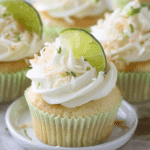 Coconut Cupcakes with Lime Buttercream Frosting
