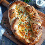 Imeruli Khachapuri (Georgian Cheese Filled Bread)