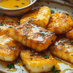 Crispy Air-Fried Halloumi with Honey Drizzle