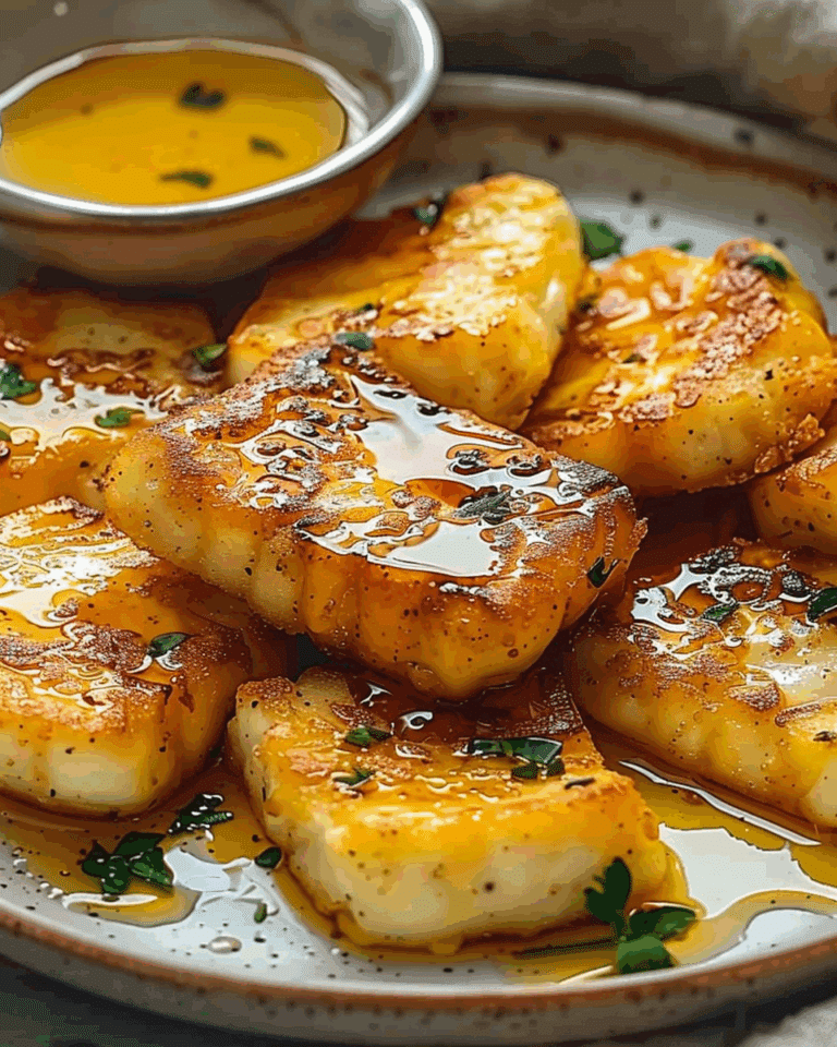 Crispy Air-Fried Halloumi with Honey Drizzle