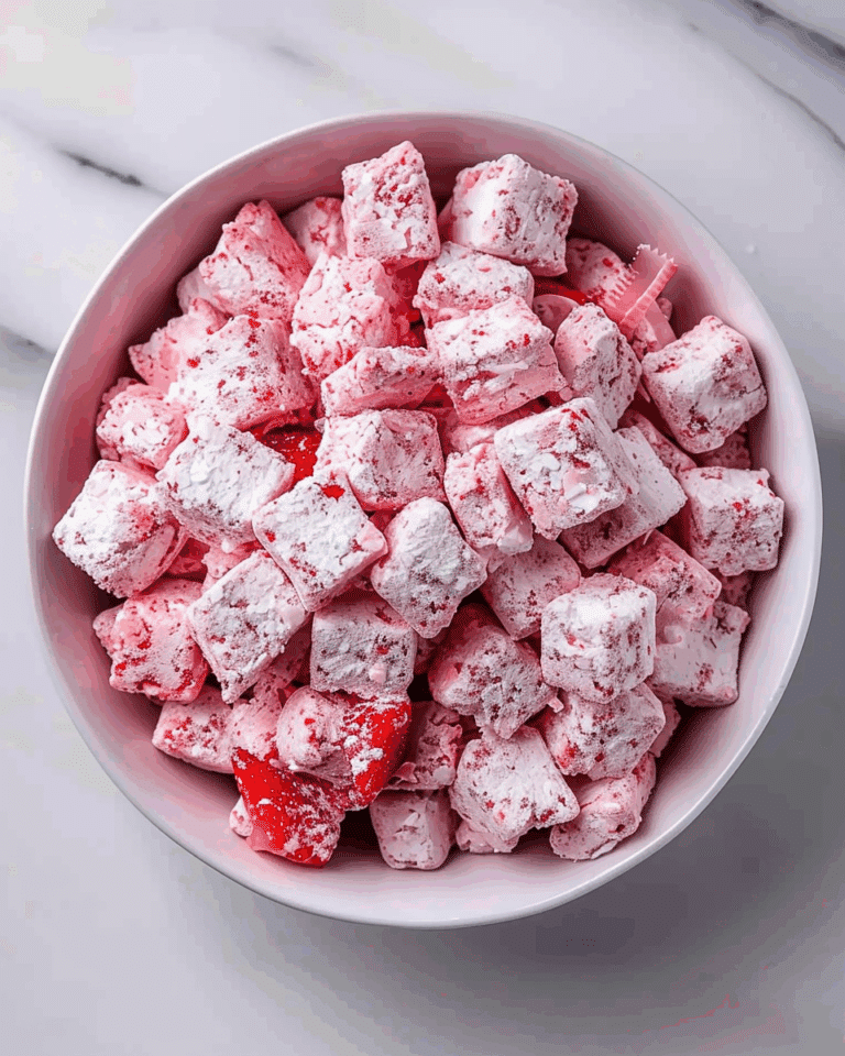 Easy Strawberry Shortcake Puppy Chow