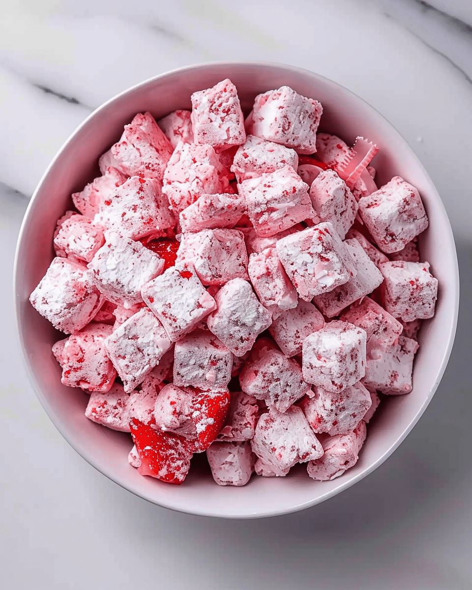 Easy Strawberry Shortcake Puppy Chow