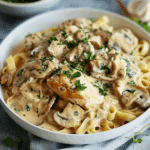 Leftover Roast Chicken Stroganoff