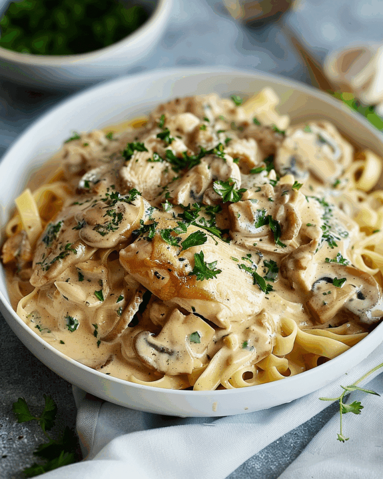 Leftover Roast Chicken Stroganoff