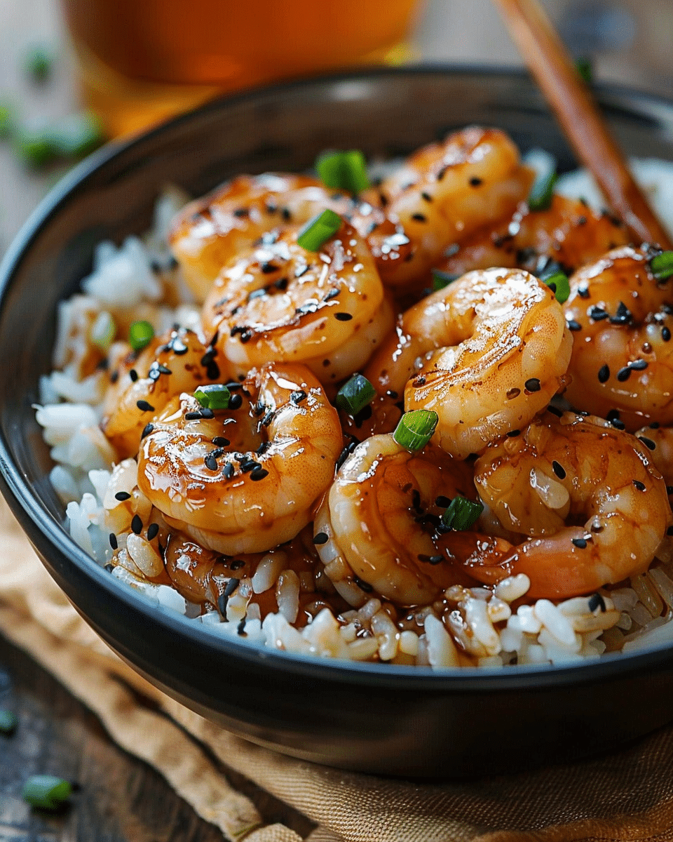 20-Minute Honey Garlic Shrimp & Rice Bowl
