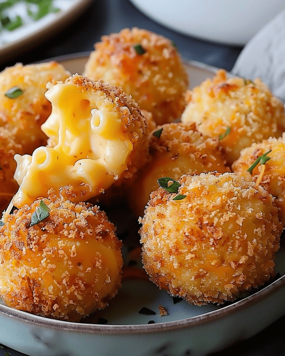 Air Fryer Fried Macaroni and Cheese Balls