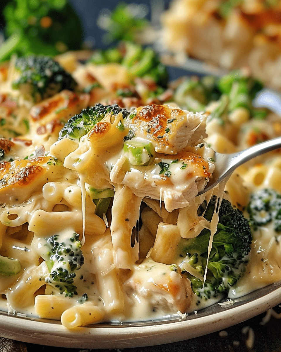 Chicken and Broccoli Alfredo Bake