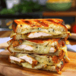 Crispy Grilled Chicken Grilled Cheese Sandwich Recipe