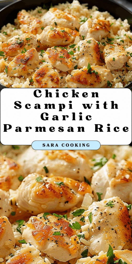 Chicken Scampi with Garlic Parmesan Rice
