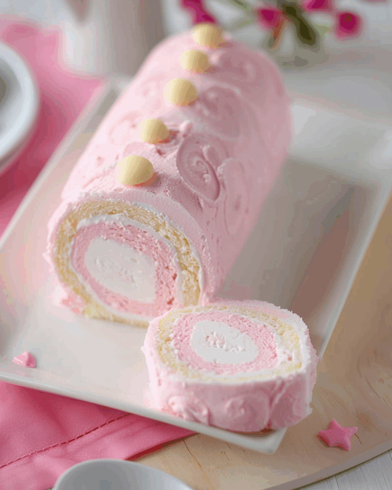 Japanese Cotton Candy Swiss Cake Roll
