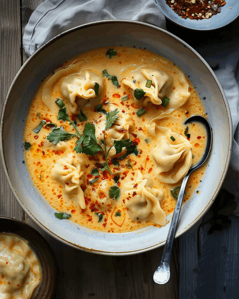 Easy Thai Coconut Curry Dumpling Soup