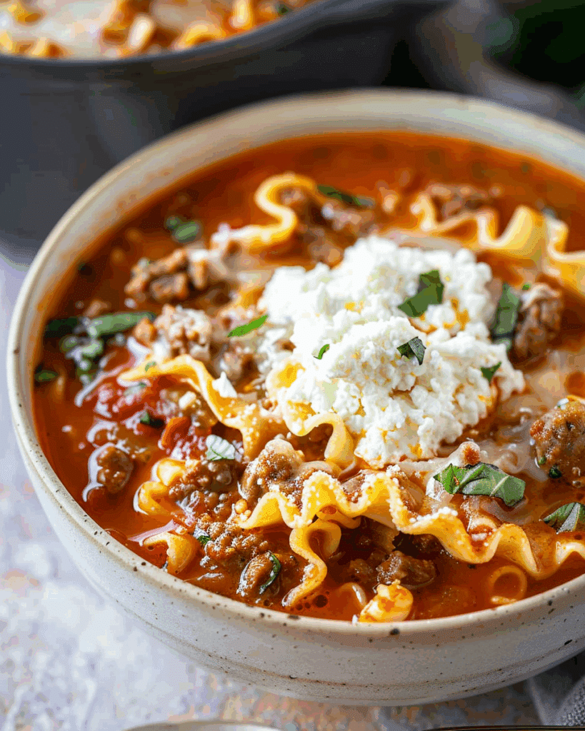 Spinach Lasagna Soup