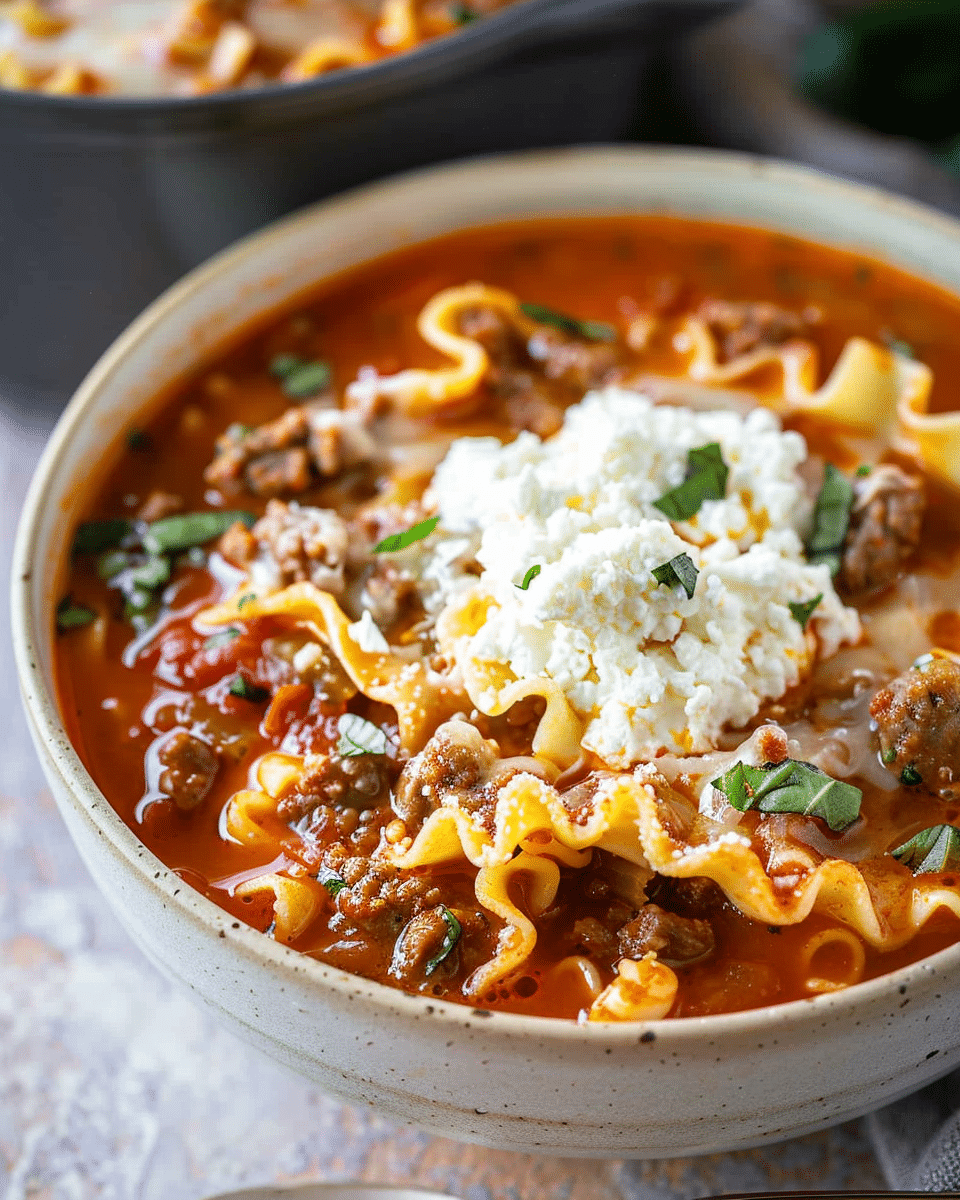 Spinach Lasagna Soup