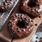 Healthy Chocolate Protein Donuts (Gluten Free, Paleo)
