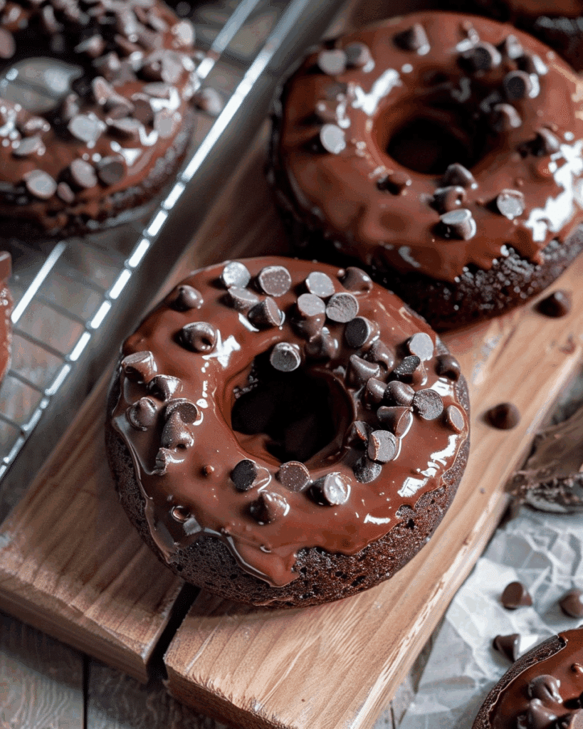 Healthy Chocolate Protein Donuts (Gluten Free, Paleo)