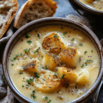 Hearty Cheddar Garlic Herb Potato Soup Recipe