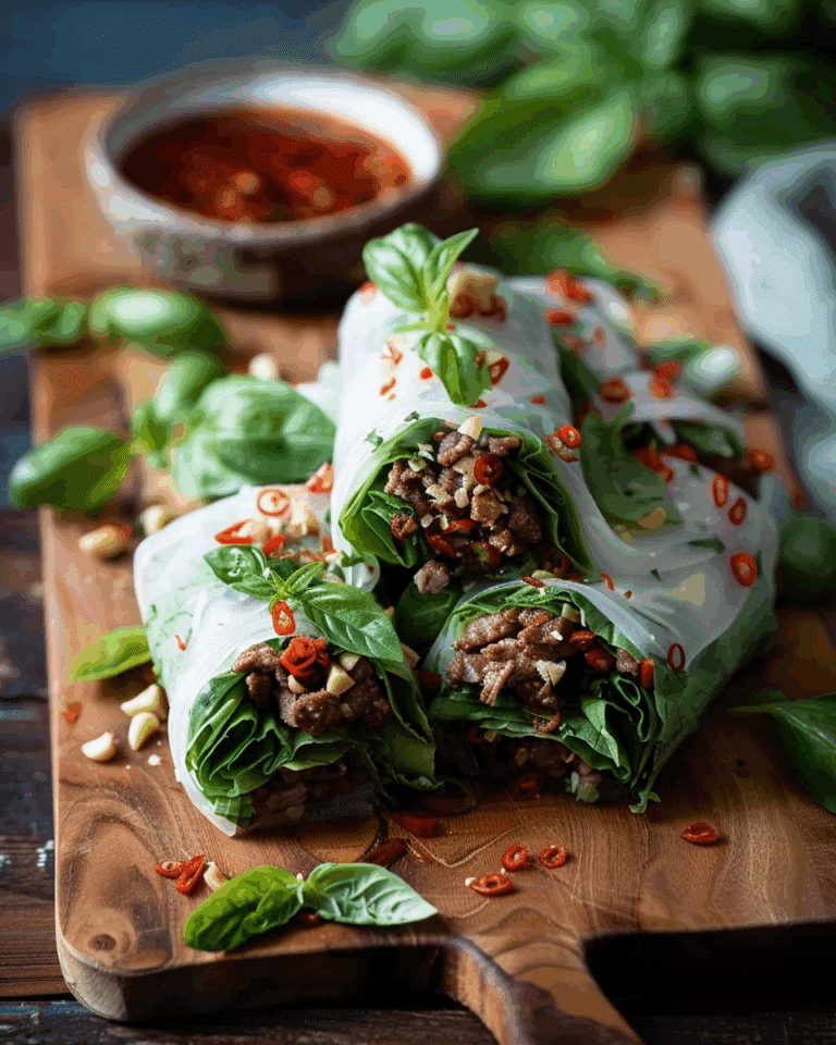 Thai Basil Beef Rolls