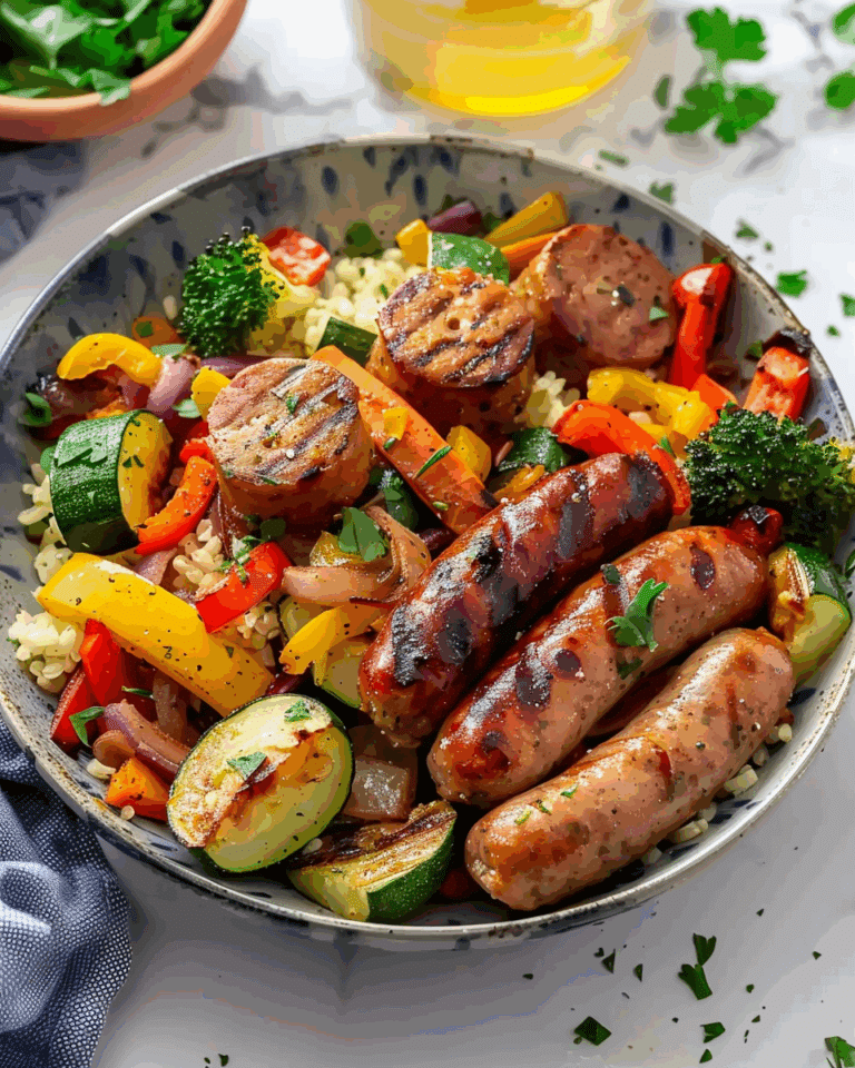 Delicious Air Fryer Chicken Sausage and Veggies