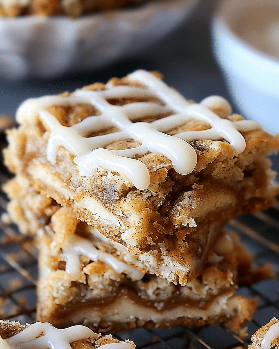 Cinnamon Roll Blondies
