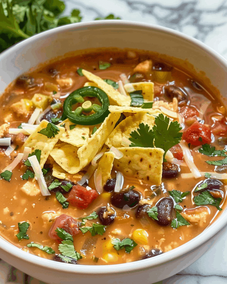 Vegetarian Tortilla Soup Recipe (Slow Cooker)