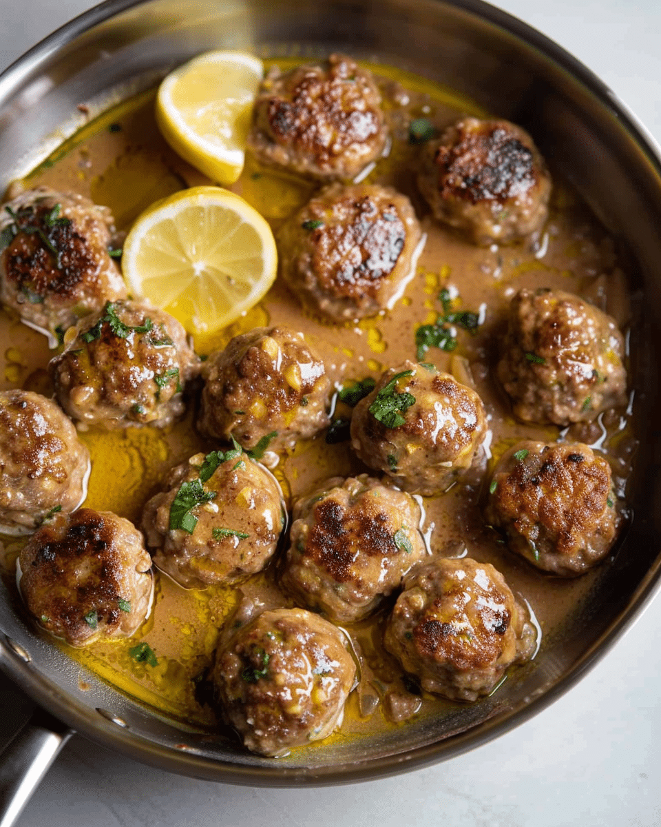 Keftedes in Lemon Sauce