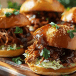 Slow Cooker BBQ Pulled Beef Sandwiches