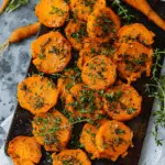 Roasted Garlic‑Parmesan Carrot Rounds