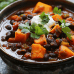 Slow Cooker Sweet Potato Black Bean Chili