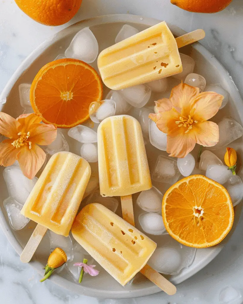 Tangerine Zucchini Popsicles