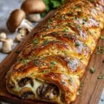 Savory Mushroom & Gruyère Puff Pastry Braid Recipe