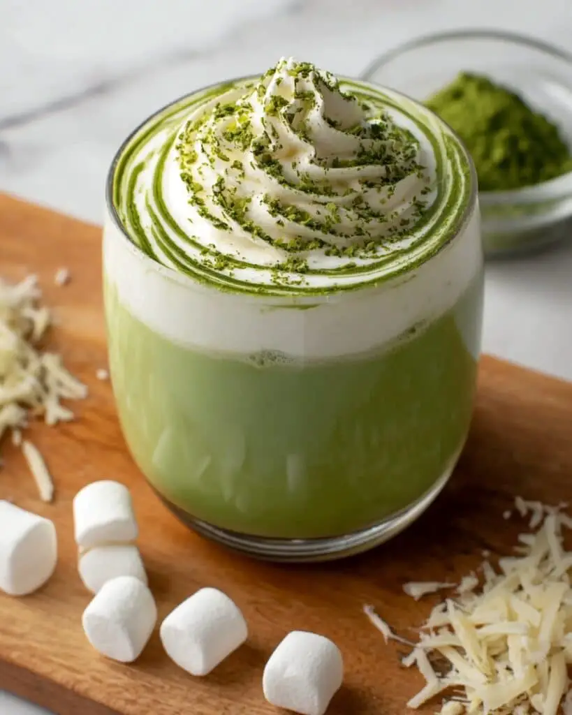 White Hot Chocolate with Matcha and Honey Recipe