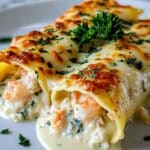 Crab Alfredo Lasagna Roll-Ups Recipe