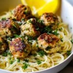 Lemon Herb Chicken Meatballs with Flavorful Orzo Recipe