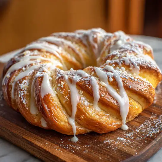 Apple Cinnamon Kringle with Vanilla Glaze Recipe