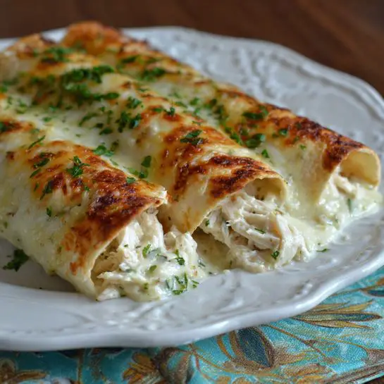 Creamy White Chicken Enchiladas Recipe