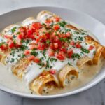 Chicken Enchiladas with Sour Cream White Sauce Recipe