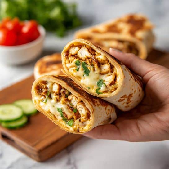 Garlic Chicken Wraps Recipe